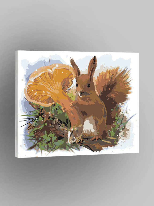 Raqamlar bo&amp;#039;yicha rasm &amp;quot;Qo&amp;#039;ziqorinli sincap&amp;quot;