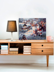 Raqamlar bo'yicha rasm "Santa Klaus sovg'alar bilan"