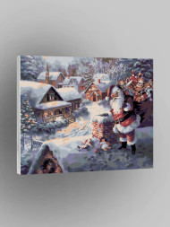 Raqamlar bo'yicha rasm "Santa Klaus sovg'alar bilan"