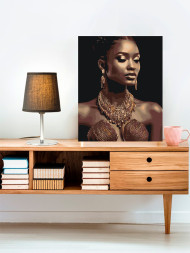 Raqamlar bo&#039;yicha rasm &quot;Chiroyli aksessuarlarga ega qiz&quot;