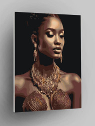 Raqamlar bo&#039;yicha rasm &quot;Chiroyli aksessuarlarga ega qiz&quot;