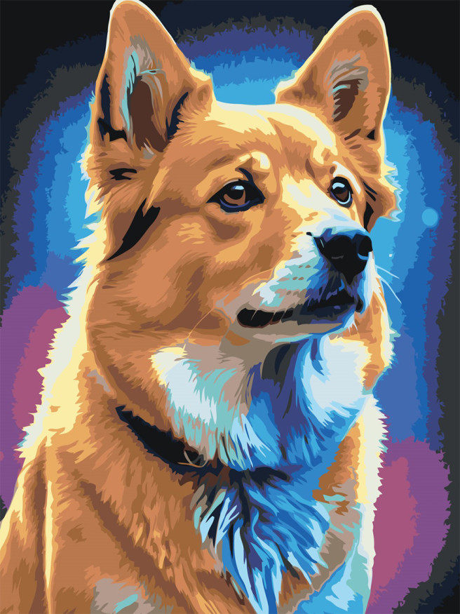 Raqamlar bo&amp;#039;yicha rasm &amp;quot;Aqlli it&amp;quot;