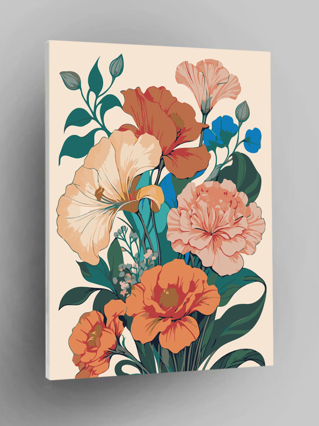 Картина по номерам &amp;quot;Красивые цветы&amp;quot;