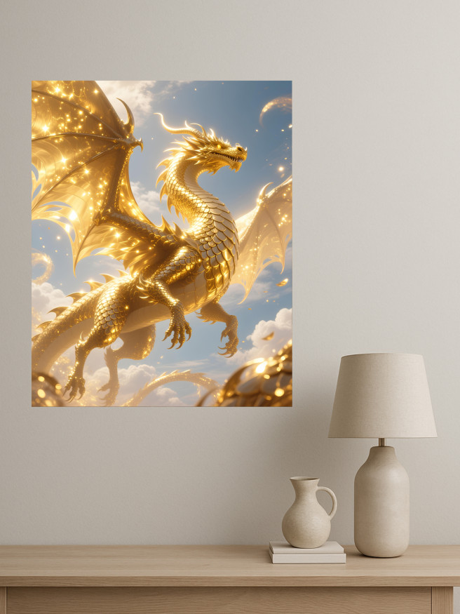 Holstga bosilgan poster &amp;quot;Oltin ajdar osmonlarda&amp;quot;