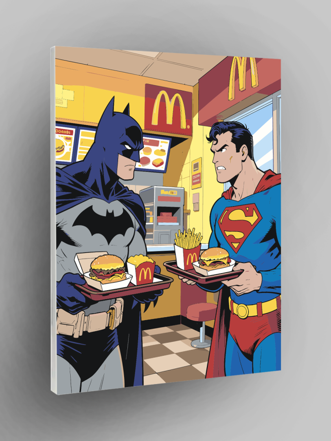 Raqamlar bo‘yicha rasm &amp;quot;Batman va Supermen: Burger jang&amp;quot;