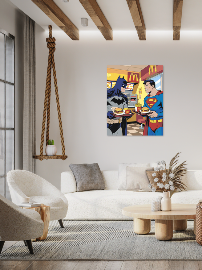 Raqamlar bo‘yicha rasm &amp;quot;Batman va Supermen: Burger jang&amp;quot;