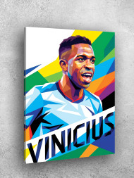 Holstga bosilgan poster "Futbolchi Vinisius Junior"