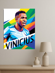 Holstga bosilgan poster "Futbolchi Vinisius Junior"