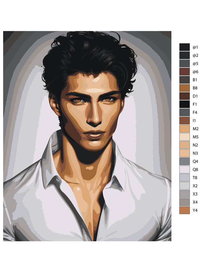 Raqamlar bo&amp;#039;yicha rasm &amp;quot;Maftunkor yigit&amp;quot;