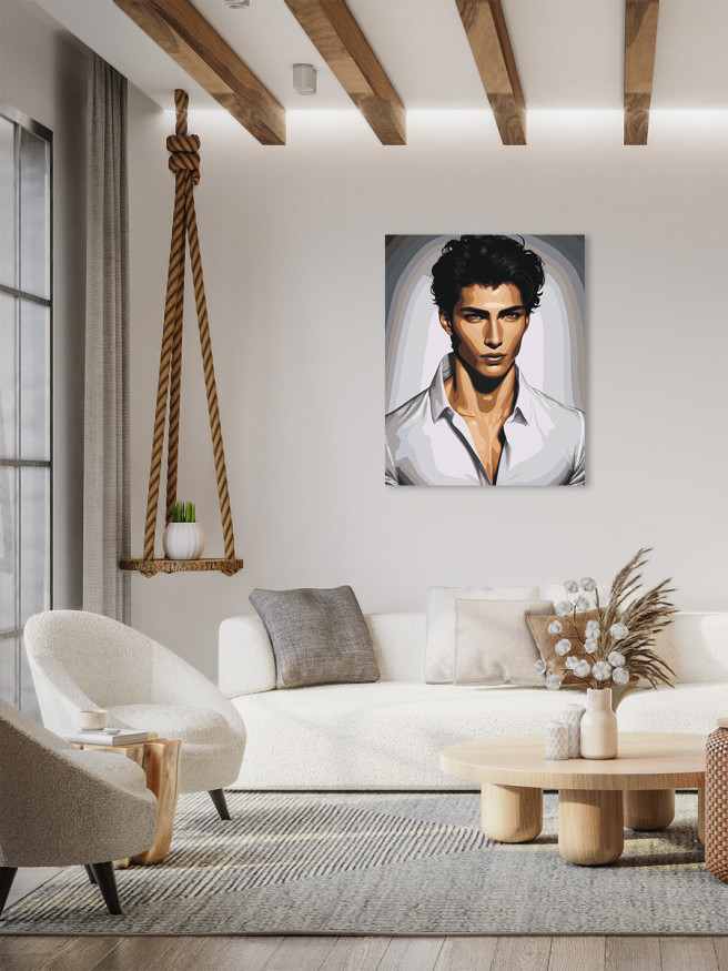 Raqamlar bo&amp;#039;yicha rasm &amp;quot;Maftunkor yigit&amp;quot;