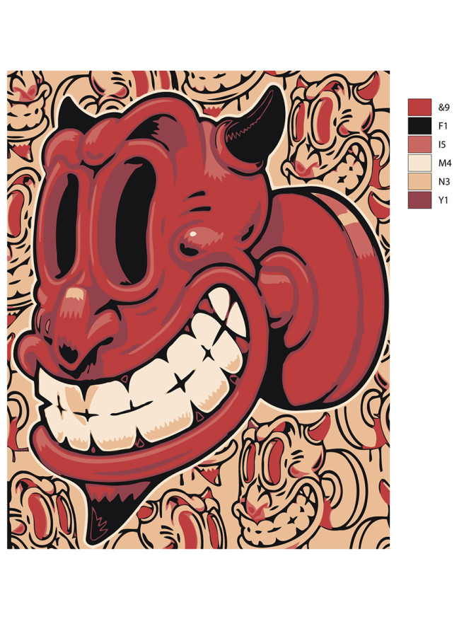 Картина по номерам &amp;quot;Прикольный демон&amp;quot;