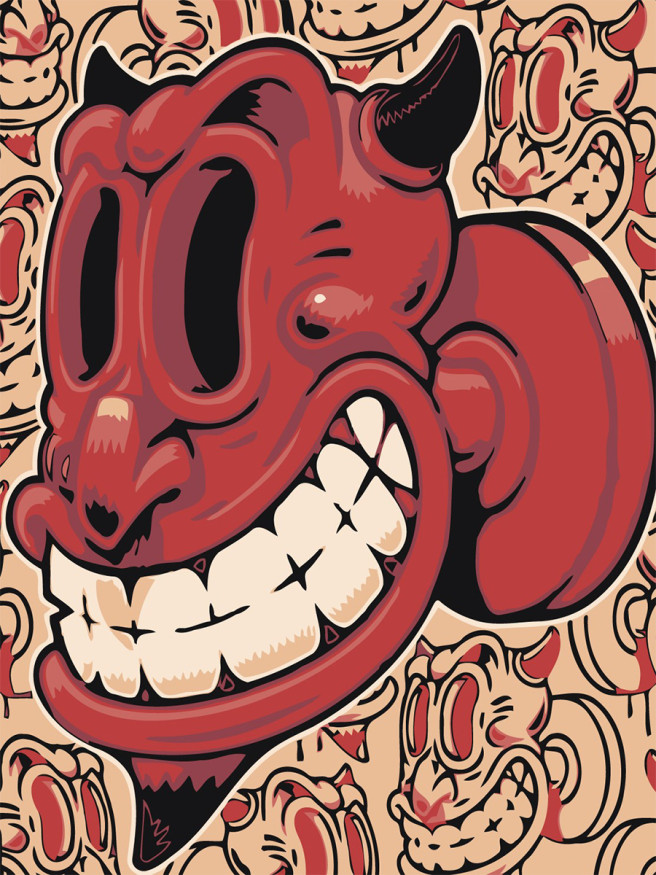 Картина по номерам &amp;quot;Прикольный демон&amp;quot;