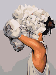 Raqamlar bo&#039;yicha rasm &quot;Boshdagi gullar&quot;