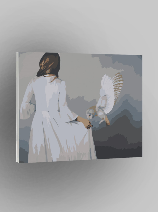 Raqamlar bo&amp;#039;yicha rasm &amp;quot;Qush bilan qiz&amp;quot;