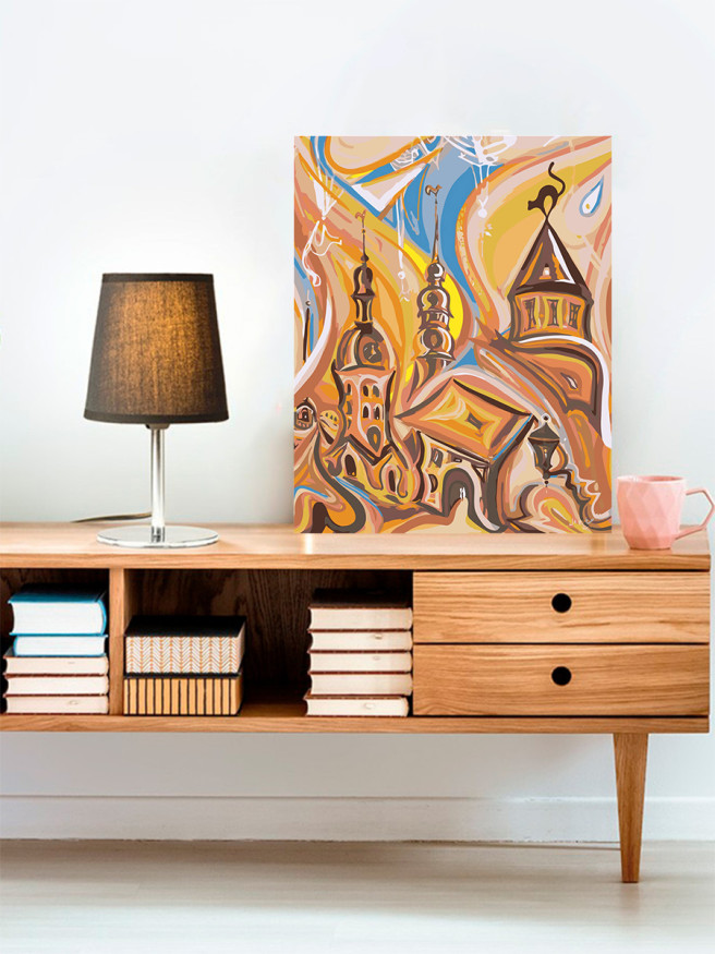 Raqamlar bo&amp;#039;yicha rasm &amp;quot;Chiroyli qal&amp;#039;a&amp;quot;