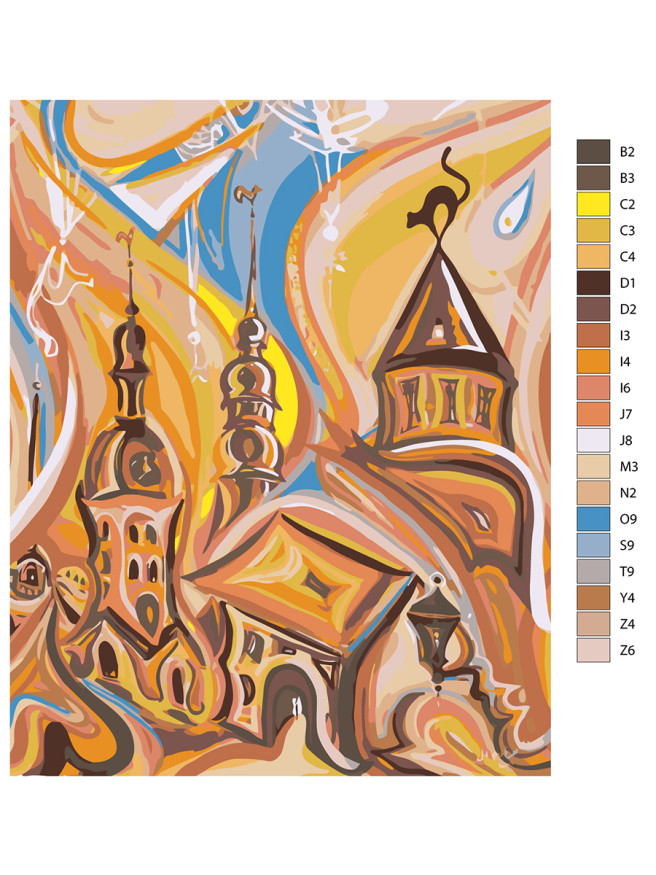 Raqamlar bo&amp;#039;yicha rasm &amp;quot;Chiroyli qal&amp;#039;a&amp;quot;