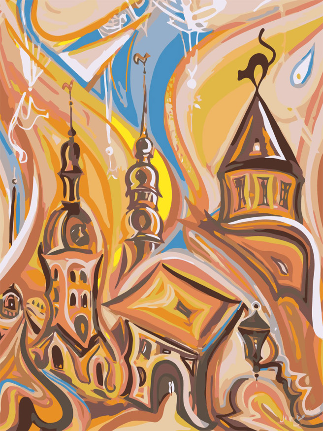 Raqamlar bo&amp;#039;yicha rasm &amp;quot;Chiroyli qal&amp;#039;a&amp;quot;