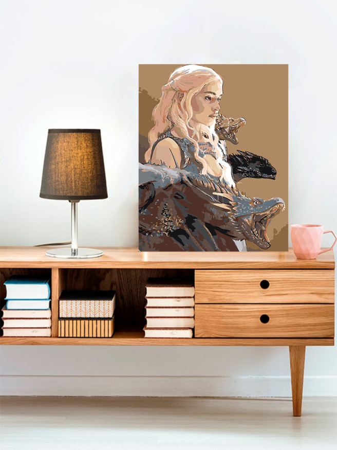 Raqamlar bo&amp;#039;yicha rasm &amp;quot;Daenerys Targaryen ajdarlar bilan&amp;quot;