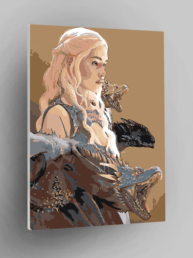 Raqamlar bo&amp;#039;yicha rasm &amp;quot;Daenerys Targaryen ajdarlar bilan&amp;quot;