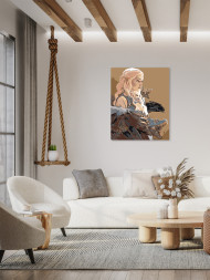 Raqamlar bo&#039;yicha rasm &quot;Daenerys Targaryen ajdarlar bilan&quot;