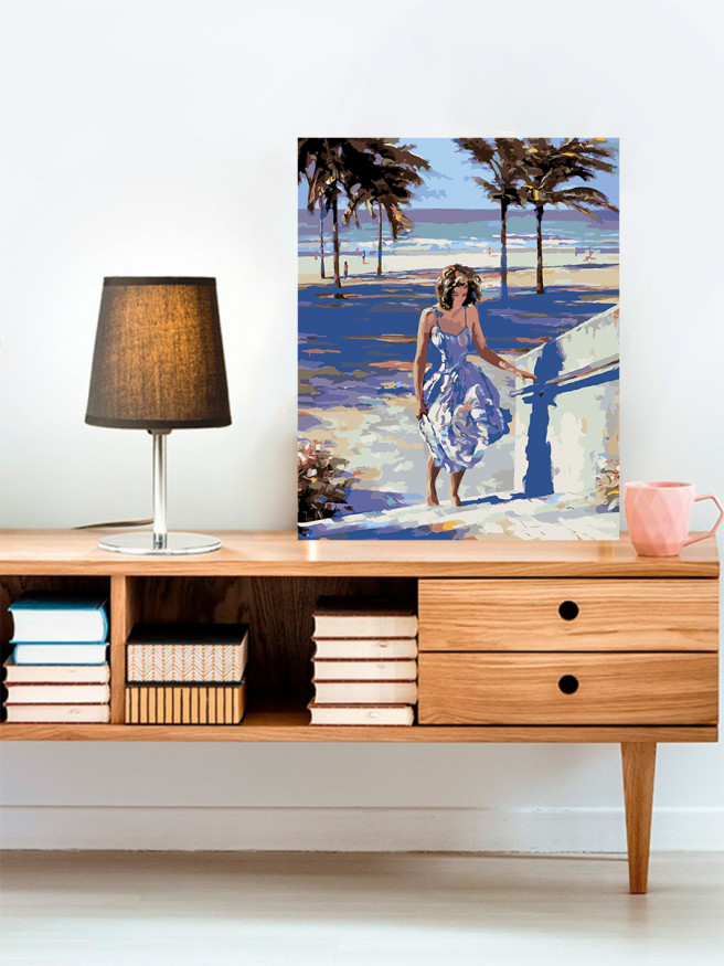 Картина по номерам &amp;quot;Женщина на пляже&amp;quot;