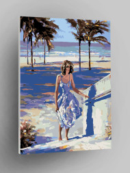 Картина по номерам &amp;quot;Женщина на пляже&amp;quot;