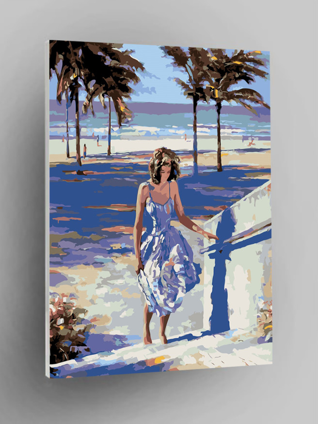 Картина по номерам &amp;quot;Женщина на пляже&amp;quot;