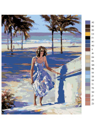 Картина по номерам &amp;quot;Женщина на пляже&amp;quot;