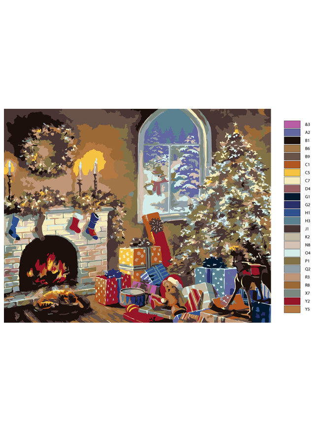 Raqamlar bo&amp;#039;yicha rasm &amp;quot;Rojdestvo kechasi&amp;quot;