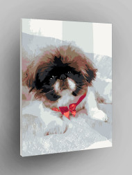 Raqamlar bo&#039;yicha rasm &quot;Yoqimtoy kuchukcha&quot;