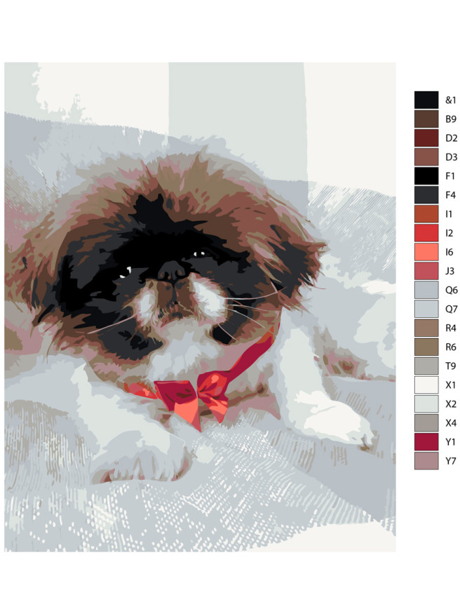 Raqamlar bo&amp;#039;yicha rasm &amp;quot;Yoqimtoy kuchukcha&amp;quot;