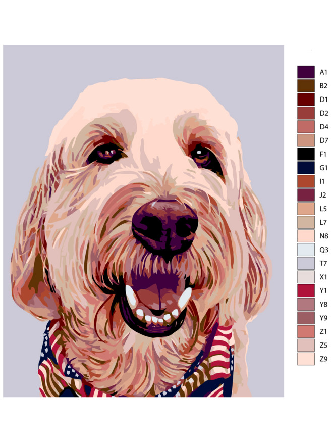 Картина по номерам &amp;quot;Портрет собаки&amp;quot;