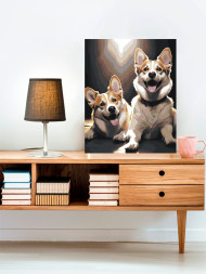 Raqamlar bo&#039;yicha rasm &quot;Bir juft it&quot;