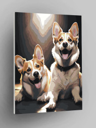 Raqamlar bo&#039;yicha rasm &quot;Bir juft it&quot;