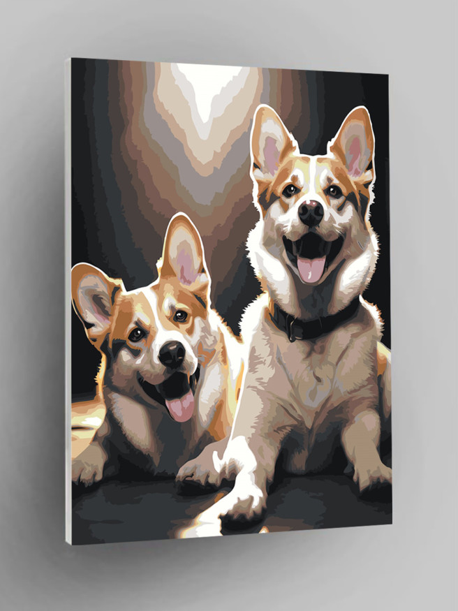 Raqamlar bo&amp;#039;yicha rasm &amp;quot;Bir juft it&amp;quot;