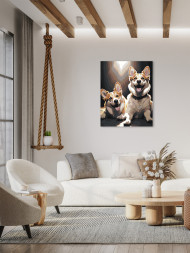 Raqamlar bo&#039;yicha rasm &quot;Bir juft it&quot;