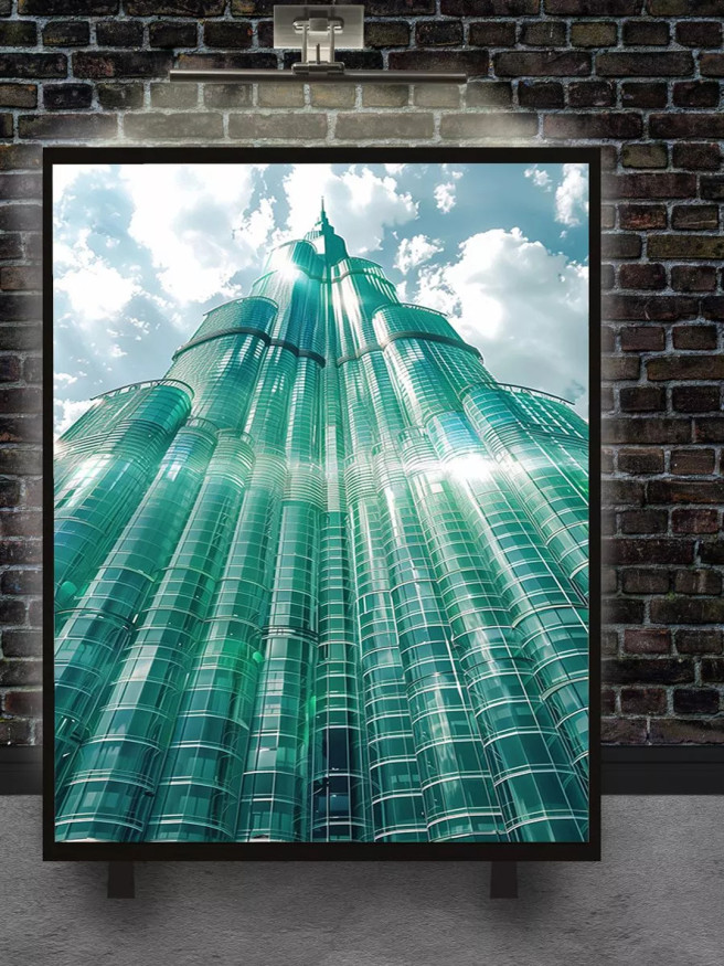 Holstga bosilgan poster &amp;quot;Osmon tomon shisha osmono‘par&amp;quot;