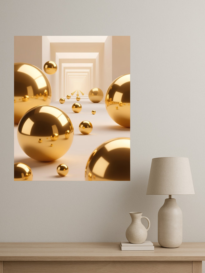 Holstga bosilgan poster &amp;quot;Oltin sharlar illyuziya yo‘lagida&amp;quot;