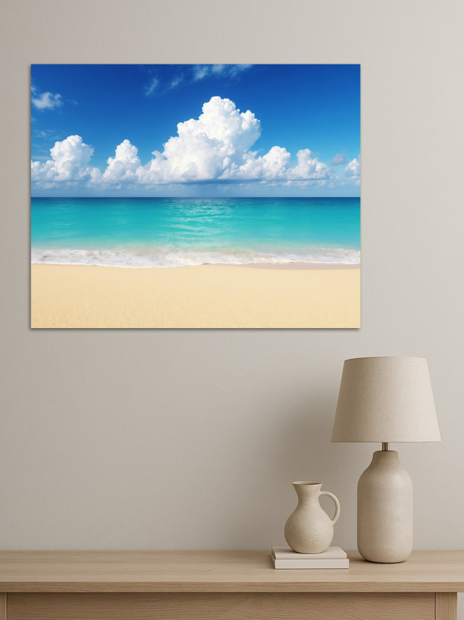 Постер на холсте &amp;quot;Бирюзовое море и белый песок&amp;quot;