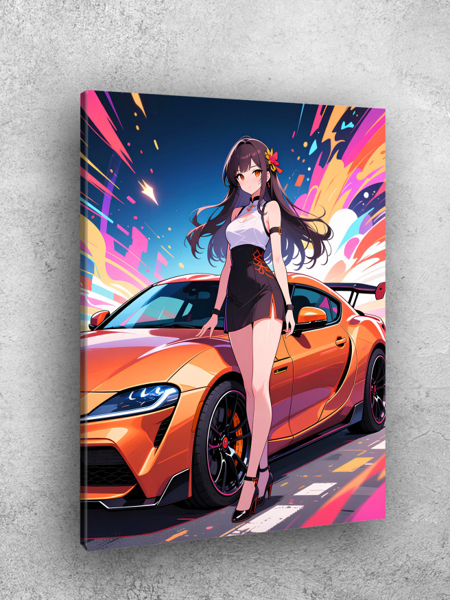 Holstga bosilgan poster &amp;quot;Anime drift&amp;quot;
