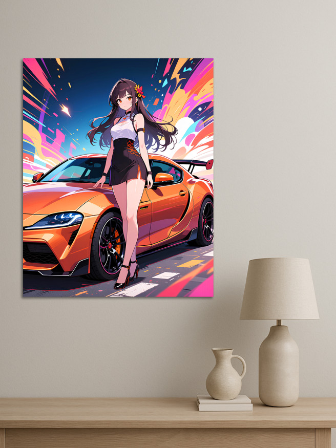 Holstga bosilgan poster &amp;quot;Anime drift&amp;quot;