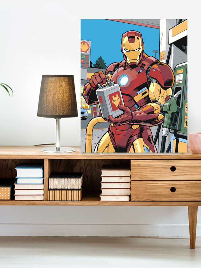 Raqamlar bo‘yicha rasm &amp;quot;Temir odam yoqilg‘i quyish joyida&amp;quot;