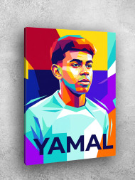 Holstga bosilgan poster "Futbolchi Lamin Yamal"