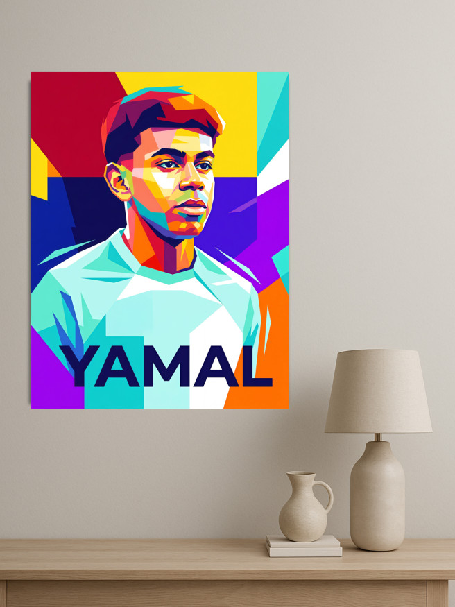 Holstga bosilgan poster &amp;quot;Futbolchi Lamin Yamal&amp;quot;