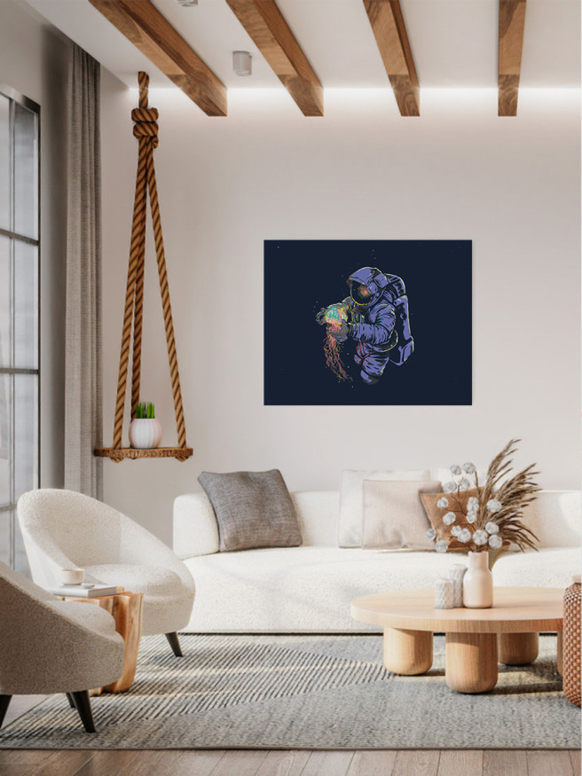 Raqamlar bo&amp;#039;yicha rasm &amp;quot;Meduza bilan kosmonavt&amp;quot;