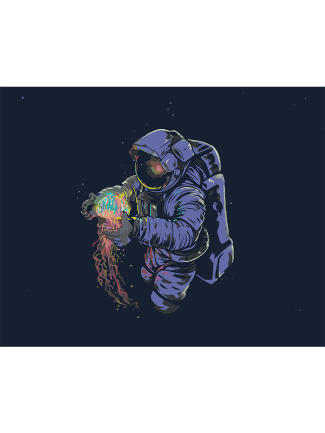 Raqamlar bo&amp;#039;yicha rasm &amp;quot;Meduza bilan kosmonavt&amp;quot;