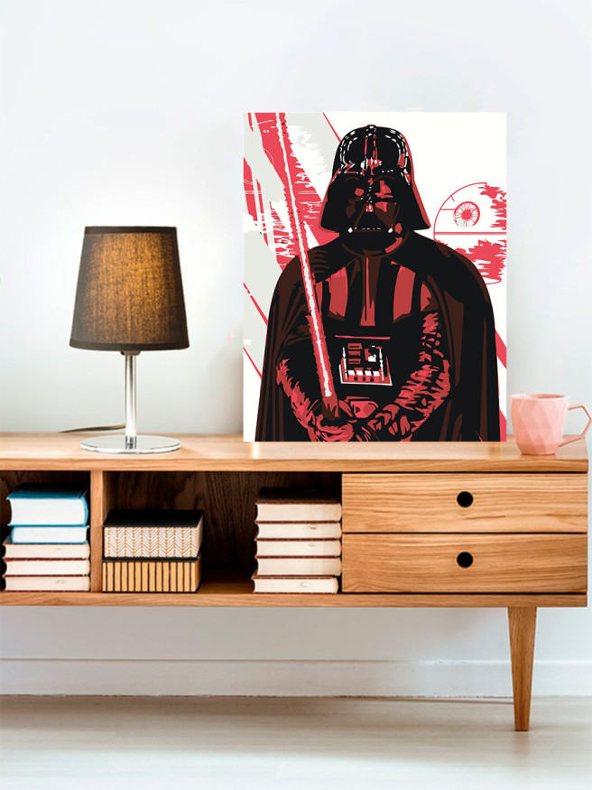 Fluorescent raqamlar bo&amp;#039;yicha rasm &amp;quot;Darth Vader&amp;quot;