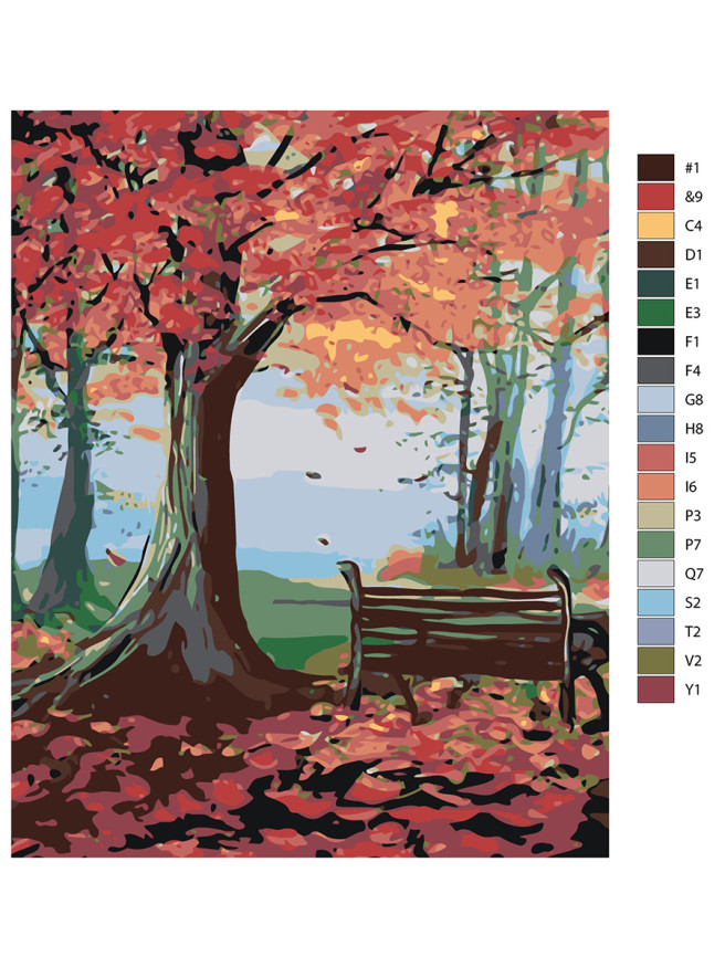 Картина по номерам &amp;quot;Золотая осень&amp;quot;