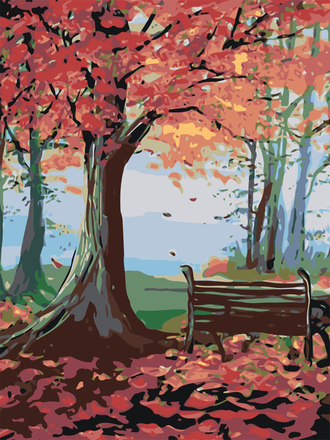 Картина по номерам &amp;quot;Золотая осень&amp;quot;