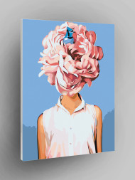 Картина по номерам &amp;quot;Цветы на голове&amp;quot;